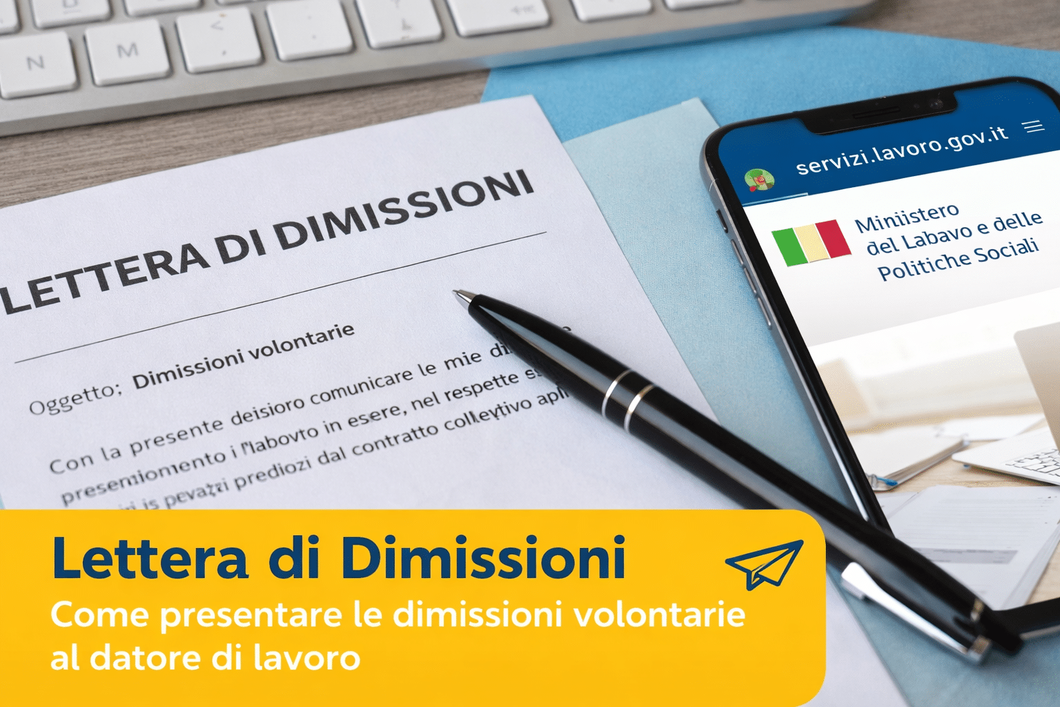 lettera di dimissioni volontarie
